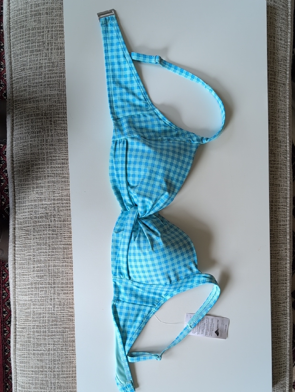 Lands' End Light Aqua Bikini Swim Top